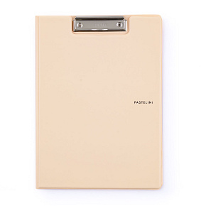 Podložka dvojitá plast. s klipom A4 PASTELINI marhuľová