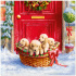 Obrúsky PAW L 33x33cm Christmas puppies