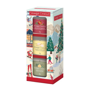 Vianočný set (3x votívna sviečka v skle) Holiday Party