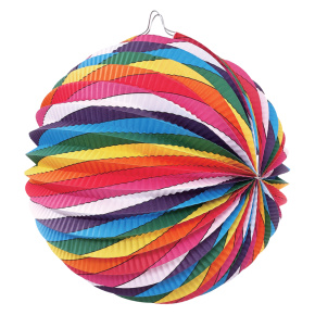 Lampión guľatý 26x22,5 cm Farebné vlnky Lampión guľatý 26x22,5 cm Farebné vlnky
