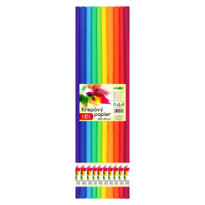 Krepový papier JUNIOR - sada SPECTRUM 10 ks, 50x200 cm