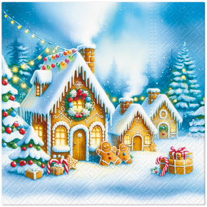Obrúsky TaT 33x33cm Christmas lights village Obrúsky TaT 33x33cm Christmas lights village
