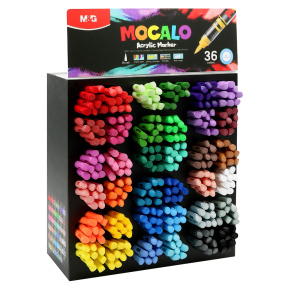 Stojan s popisovačmi M&G MOCALO Acrylic Marker, štetcový hrot (324 ks) Stojan s popisovačmi M&G MOCALO Acrylic Marker, štetcový hrot (324 ks)