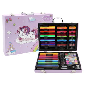 Výtvarná sada v kufríku 128 ks - Unicorn