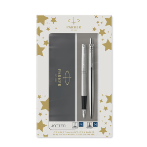 Parker Jotter Stainless Steel CT - sada plniace pero a guľôčkové pero Parker Jotter Stainless Steel CT - sada plniace pero a guľôčkové pero
