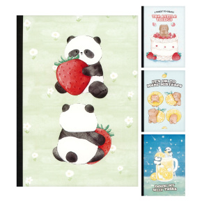 Zošit linajkový B5 M&G 40 listový Panda a Medveď (4 dizajny)