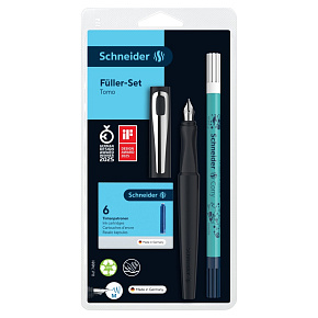 Pero bombičkové Schneider Tomo black + bombičky + zmizík s popisovačom