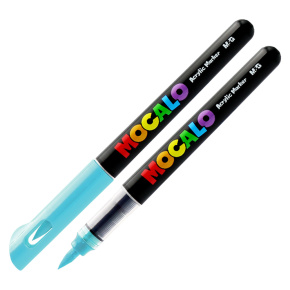 Popisovač M&G MOCALO Acrylic Marker, štetcový hrot - Milk Blue 607 Popisovač M&G MOCALO Acrylic Marker, štetcový hrot - Milk Blue 607