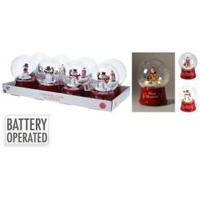 Snežná guľa s vianočnou scénou a LED osvetlením, 12 cm (mix 2 variant) Snežná guľa s vianočnou scénou a LED osvetlením, 12 cm (mix 2 variant)