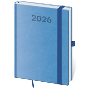 Diár 2026 denný B6 Print Pop - svetlo modrá Diár 2026 denný B6 Print Pop - svetlo modrá