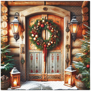Obrúsky PAW L 33x33cm Doorway to Christmas