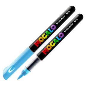 Popisovač M&G MOCALO Acrylic Marker, štetcový hrot - Lake Blue 602 Popisovač M&G MOCALO Acrylic Marker, štetcový hrot - Lake Blue 602