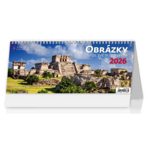 Stolový kalendár 2026 Obrázky ze světa/Obrázky zo sveta