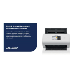 BROTHER skener ADS-4550W DUALSKEN A4 35ppm/70dual 600x600 60ADF USB LAN WIFI - display 7.1cm BROTHER skener ADS-4550W DUALSKEN A4 35ppm/70dual 600x600 60ADF USB LAN WIFI - display 7.1cm