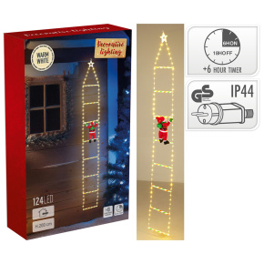 Dekoračné osvetlenie LED - Santa na rebríku 200 cm Dekoračné osvetlenie LED - Santa na rebríku 200 cm