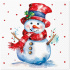 Obrúsky TaT 33x33cm Watercolor Snowman