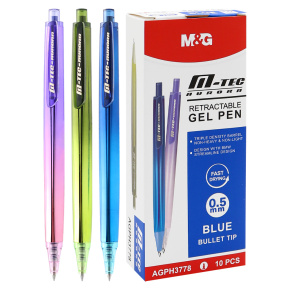 Pero gélové M&G T-TEC AURORA fialové - modrá náplň