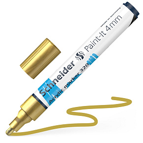 Popisovač Schneider Paint-It 320 Acrylic Marker 4 mm - zlatý