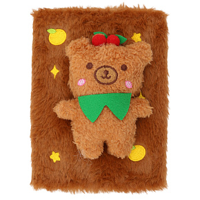 Detský zápisník 13 x 19 cm, 80 listov, plyšová obálka + Bear - medveď