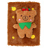 Detský zápisník 13 x 19 cm, 80 listov, plyšová obálka + Bear - medveď