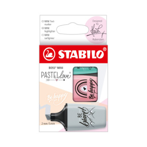 Zvýrazňovač - STABILO BOSS MINI Pastellove 2.0 - 3 ks balenie