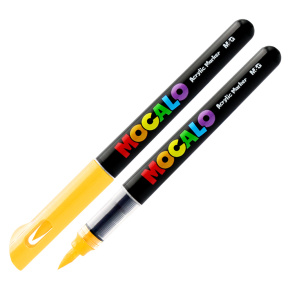 Popisovač M&G MOCALO Acrylic Marker, štetcový hrot - Bright Yellow 302 Popisovač M&G MOCALO Acrylic Marker, štetcový hrot - Bright Yellow 302