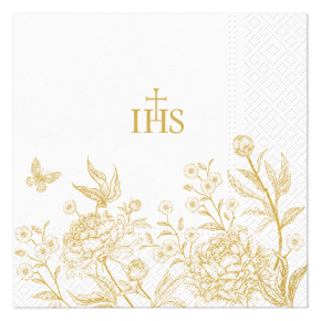 Obrúsky PAW L 33x33cm Birds & Peonies Elegance