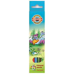 Pastelky KOH-I-NOOR šesťhranné (sada 6 ks) Vtáci