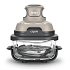 Ninja FN101EUST Crispi, přenosná horkovzdušná fritéza, 4v1, šedá, příkon 1700 W, skleněné nádoby 1,4 l a 3,8 l, bez PFAS