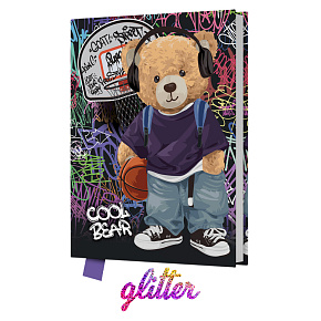 Pamätník JUNIOR 14x18 cm, 80 list. čistý Cool Bear - medveď