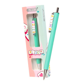 Pero guľôčkové BLOCK Smile s korálkami - modrá náplň