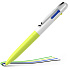 Pero guľôčkové Schneider Take 4 Neon yellow-white, náplň M - 4 farebná náplň