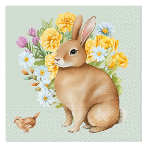 Obrúsky PAW L 33x33cm Festive Bunny Print