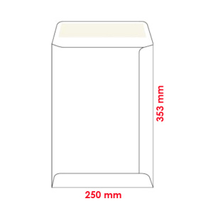 Obálky B4  250 x 353 mm tašky ofset, samolepiace, 250 KS/BAL