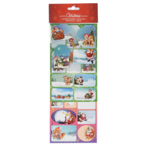 Sada vianočných samolepiek na darčeky Sada vianočných samolepiek na darčeky