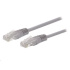 C-TECH patchcord Cat5e, UTP, sivý, 3 m