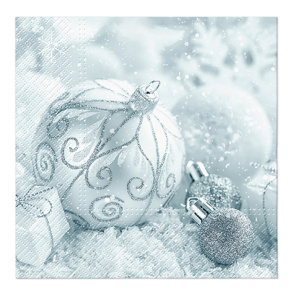Obrúsky PAW L 33x33cm Silver bauble Obrúsky PAW L 33x33cm Silver bauble