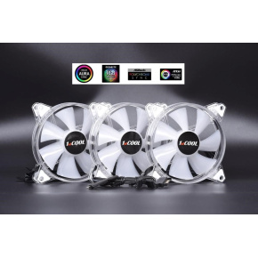 1stCOOL Fan KIT AURA EVO 1 ARGB, 3x Dual Ring fan + ARGB Nano controller
