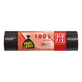 Vrecia na odpad Profi LDPE 180L / 10ks (80x120cm) čierne 45 mic