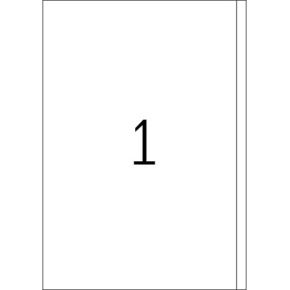 Etikety Top Stick A4/100 ks, 200x297 mm - 1 etiketa, biela