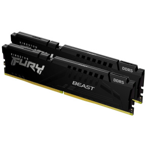 KINGSTON DIMM DDR5 16GB (Kit of 2) 6000MT/s CL30 ECC FURY Beast XMP Černá