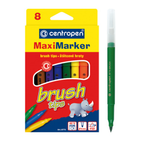Fixy CENTROPEN 8773 Maxi Brush - sada 8 ks