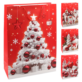 Darčeková taška vianočná 48x18x72 cm (mix 4 dizajnov 7271 /cena za 1 ks)