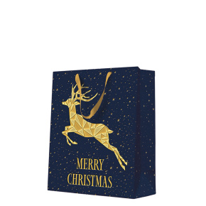 Darčeková taška veľká - PREMIUM Gold Deer 26,5x13x33,5 cm