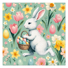 Obrúsky PAW L 33x33cm Bunny Joy Pattern