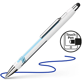 Pero guľôčkové Schneider Epsilon XB white-blue Touch - modrá náplň
