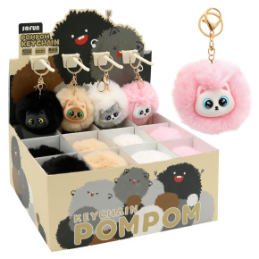 Kľúčenka /Prívesok JUNIOR PomPom Kitty (mix /cena 1ks)