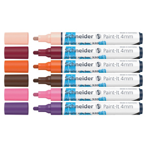 Popisovač Schneider Paint-It 320 Acrylic Marker 4mm - sada 6ks V3