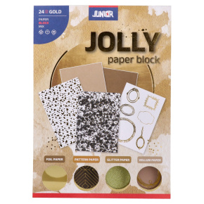 Dekoračný papier zlatý (blok A5)