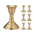 Svietnik kovový 8 cm, zlatá farba, mix/1ks